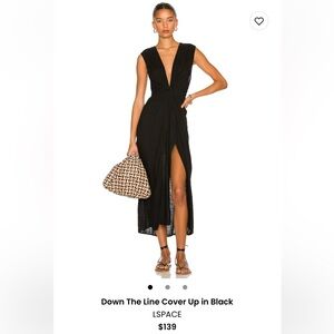 L*Space Down The Line Cover Up in Black size S